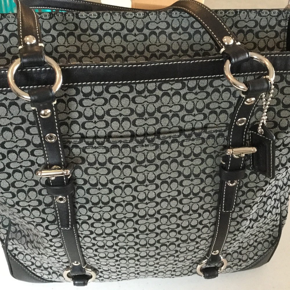 Coach signature black gallery tote